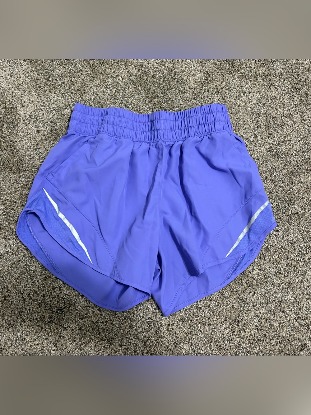 Women's Lavender Athletic Running Shorts with Reflective Accents
